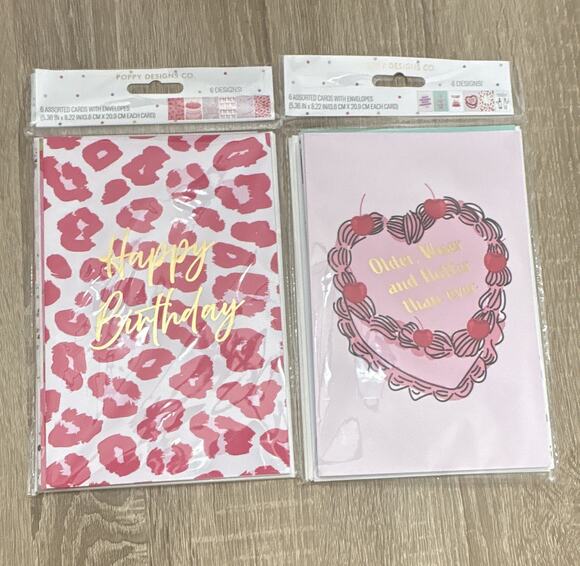 Poppy Designs Co. Other - Poppy Designs Co. Birthday Greeting Cards Bulk w/ Envelopes, Folded 5.36x8.22"